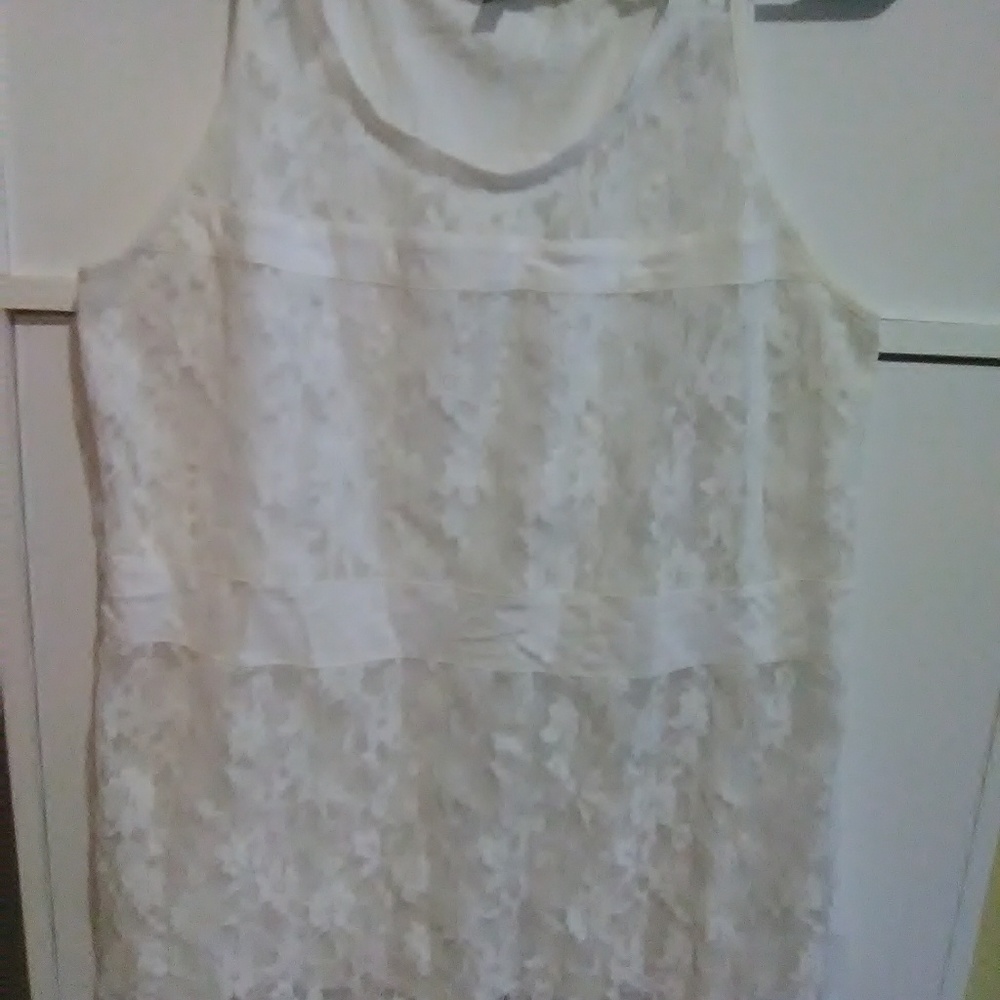 Lace front tank top